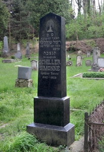 Itt nyugszik
<br />Schiller Simonné
<br />Spitzer Teréz
<br />1847-1929