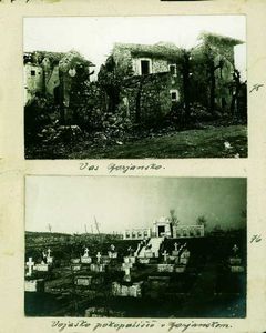 75 - Fotografija vasi Gorjansko, december 1916
76 - Fotografija vojaškega pokopališča na Gorjanskem