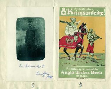 280 - Poziv k podpisovanju 8. vojnega posojila
281 - Fotografija narednika FranzaGossa, na bojišču 5.1. 1917