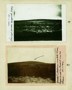 89 - Pogled na Kraško bojišče, 20.3. 1916
90 - Označen položaj gozda, kjer so prebivali vojni telegrafisti 5 mesecev, 20.3. 1016