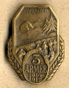 Vojaški znak - 3. Armee 1914 - 1915, Karphaten