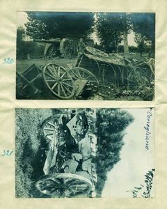 320 - Zapuščeno italijansko orožje in vojaška oprema, 4.11. 1917
321 - Italijansko orožje, Conegliano, 4.11. 1917