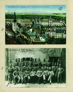 10 - razglednica St.Pöltna
11 - R.U.O. Schule, St.Pölten, 1914, kjer je C.Prestor opravil tečaj za radio in računsko podčastniško šolo