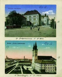 16 - razglednica Debrecena, 5.8. 1914
17 - razglednica Sombora, 5.8. 1914