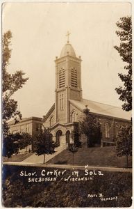 Slovenska cerkev in šola, Sheboygan, Wisconsin, 1924.