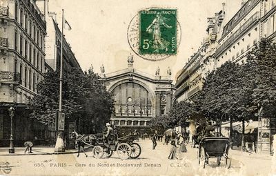 Gare du Nord v Parizu je bila postaja za smer proti severu.
