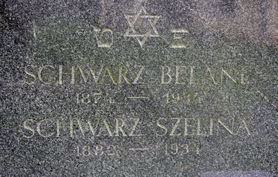Schwarz Béláné
<br />1874-1934
<br />
<br />Schwarz Szelina
<br />1882-1934