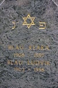 Blau Klara
<br />1908-1997
<br />
<br />Blau Ludvik
<br />1903-1998