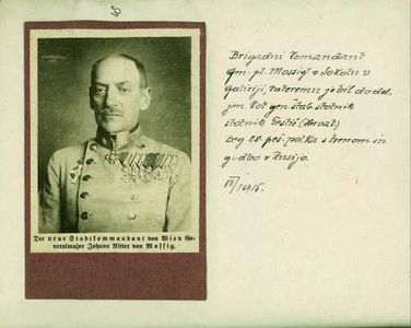 54 - Slika Generalmajorja Johanna Ritterja von Mossiga, december 1915