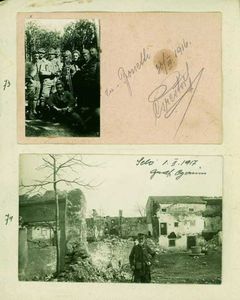 73 - Skupinska slika, Boneti na Doberdobski planoti, 30.3. 1916
74 - Fotografija Selo na Krasu, 1.2. 1917