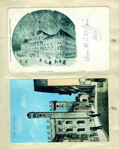 195 - Razglednica toplic v Levicu, 26 in 27.6. 1916
196 - Trento (Trident), Ulica S. Vigilio, 28.6. 1916