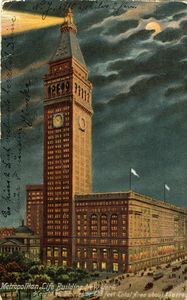 Metropolitan Life Insurance Tower v New Yorku, zgrajen v letih 1907-1909, visok 213 metrov.