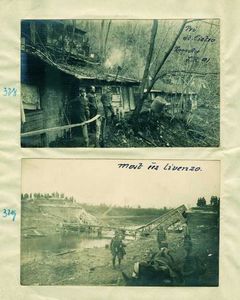 328 - Poveljstvo 7.polka pri San Pietro di Cadore
329 - Porušen most čez reko Livenza